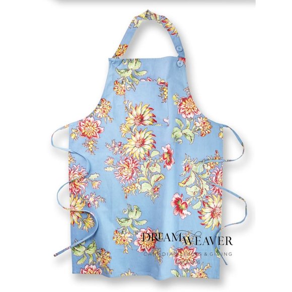 Dahlia Days Apron | Periwinkle | April Cornell - Picture 3 of 3